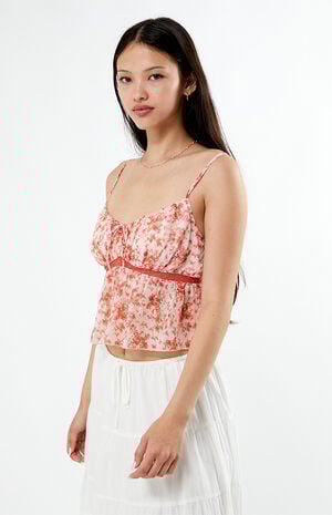 Floral Tie Front Cami
