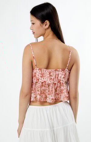 Floral Tie Front Cami