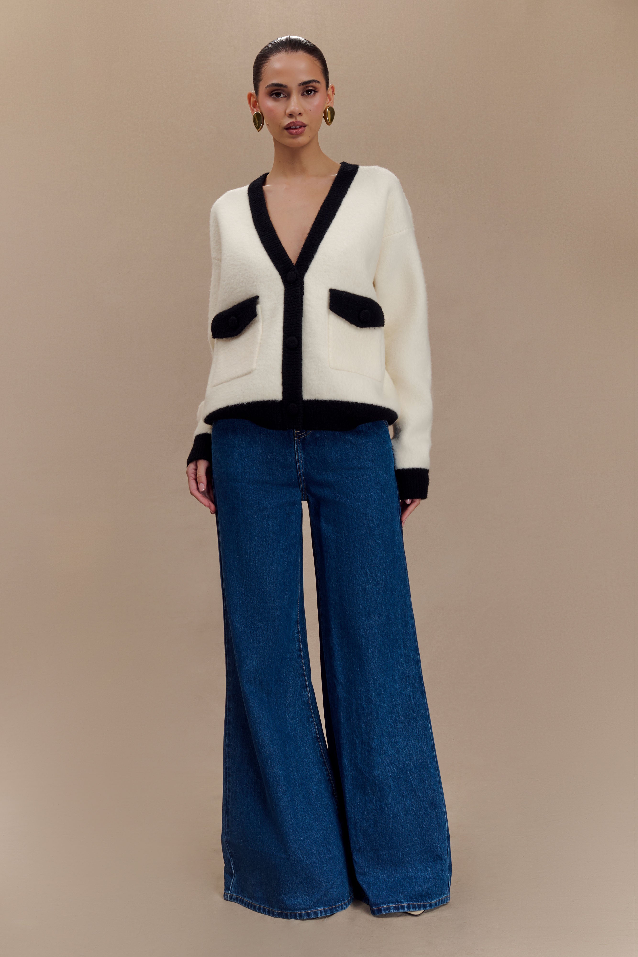 Wide Leg Flare Denim Jeans