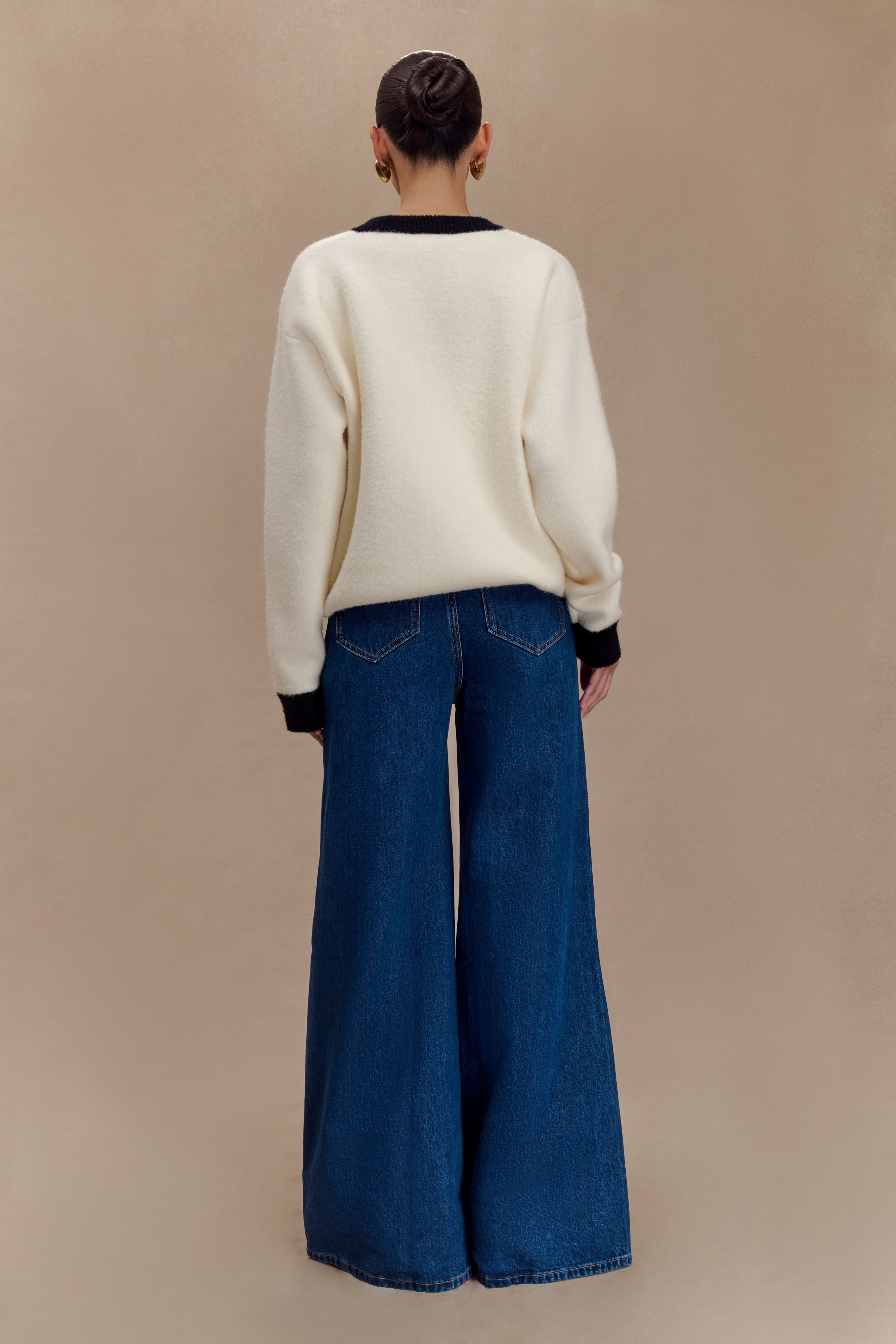 Wide Leg Flare Denim Jeans