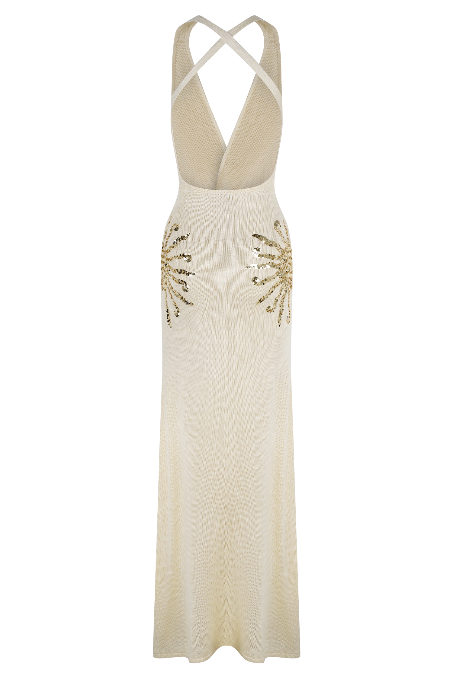 KNIT MAXI DRESS WITH SEQUIN