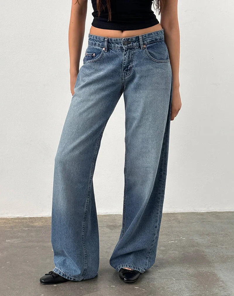 ROOMY EXTRA WIDE LOW RISE JEANS