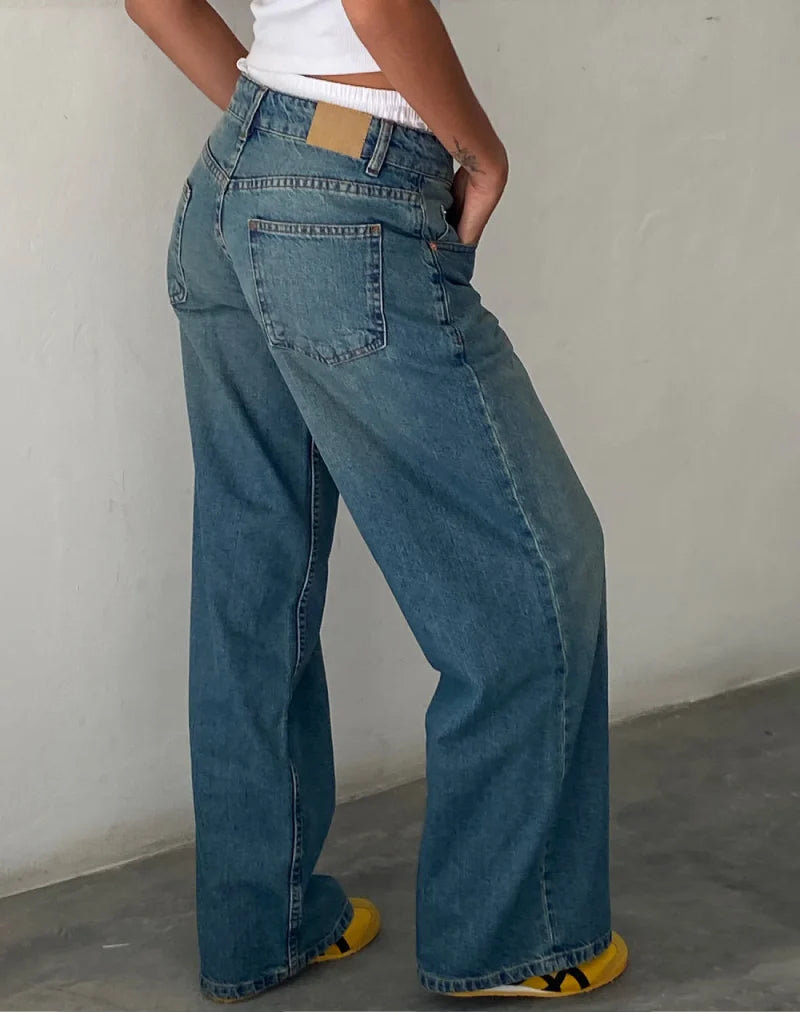 ROOMY EXTRA WIDE LOW RISE JEANS