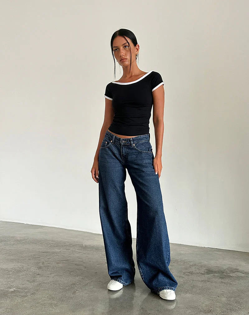 ROOMY EXTRA WIDE LOW RISE JEANS