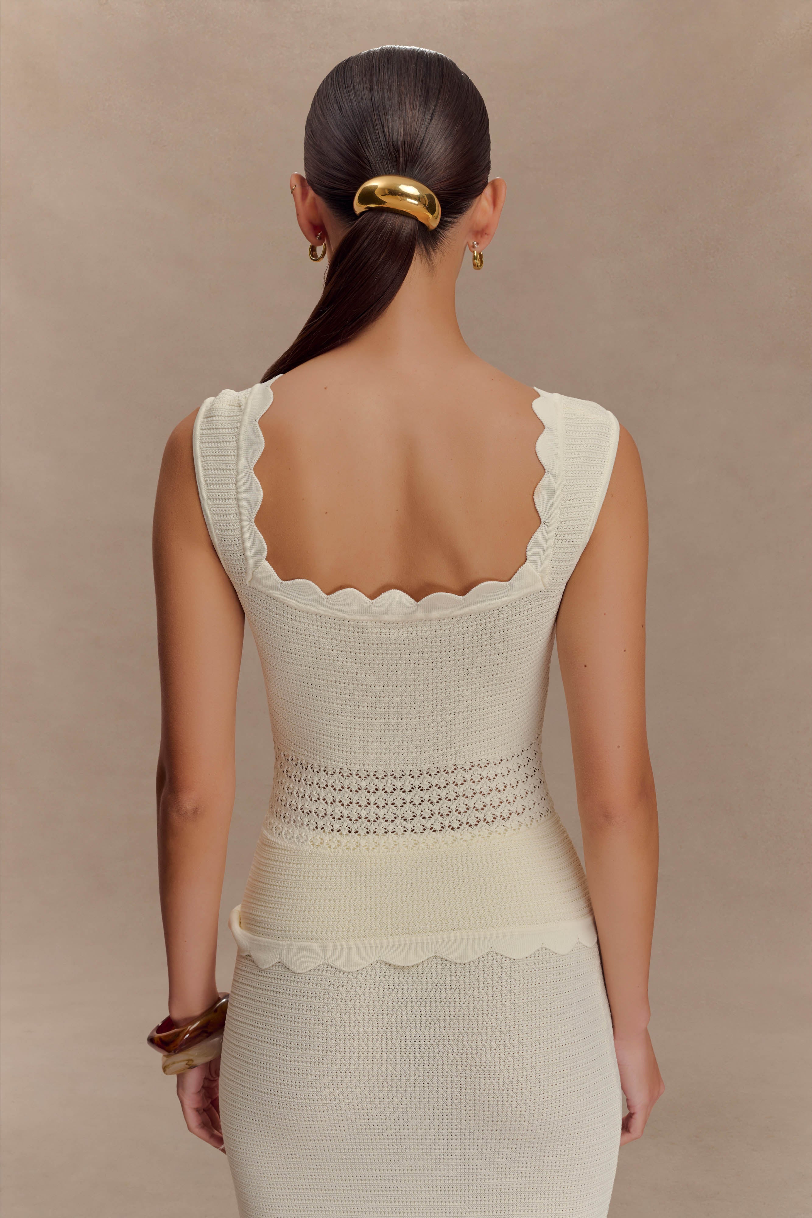 Madeline Scallop Knit Top