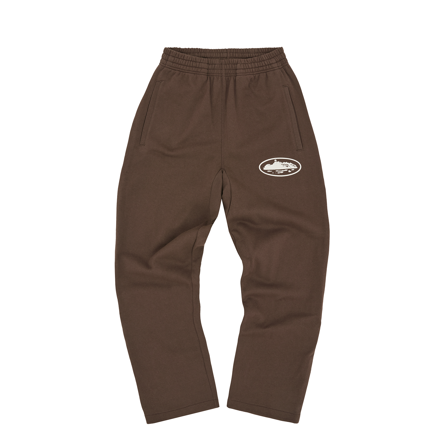 ISLAND PUFF PRINT OPEN HEM PANT [BROWN]