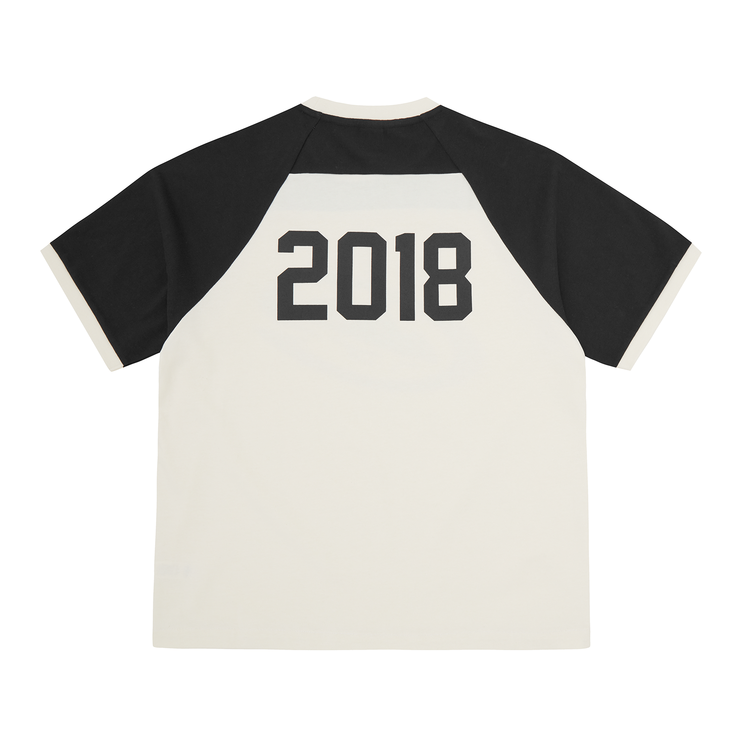 ALCATRAZ WRAP AROUND RAGLAN TEE [OFF WHITE / BLACK]