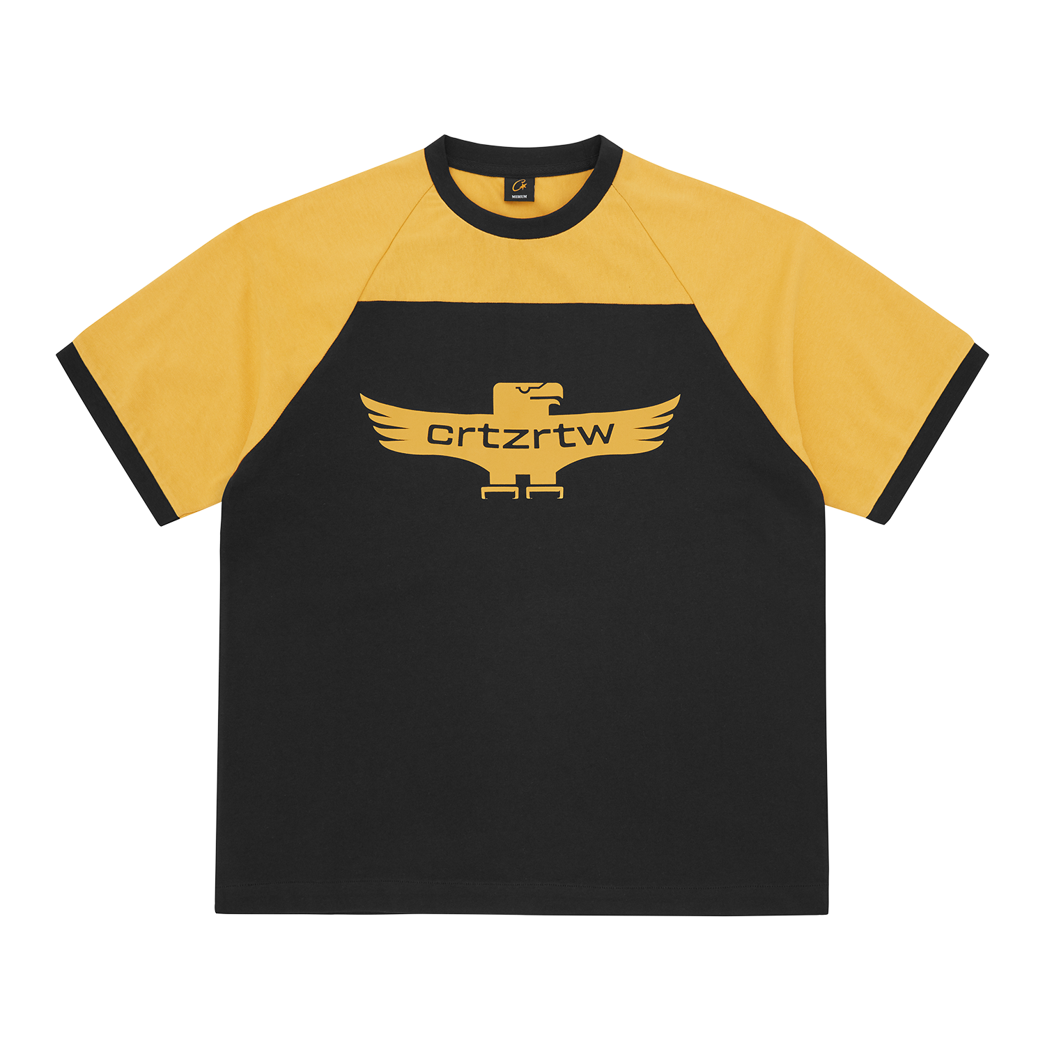 ALCATRAZ EAGLE RAGLAN TEE [BLACK/YELLOW]