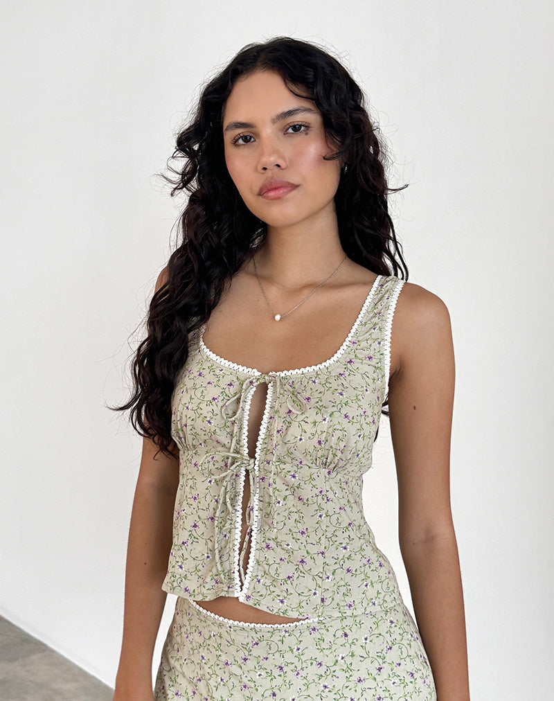 LYA TIE FRONT BLOUSE
