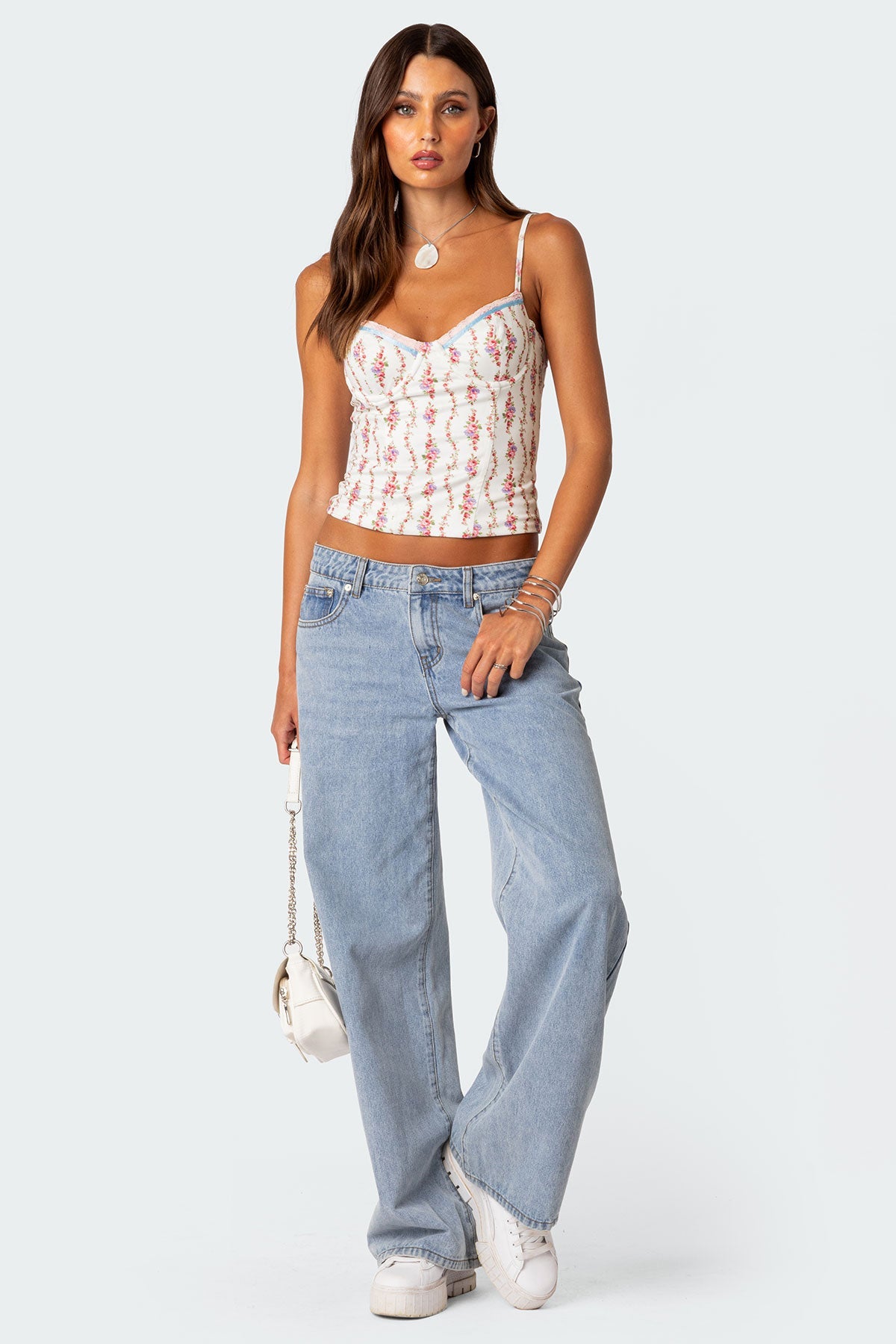 SOLENE PRINTED CORSET TOP