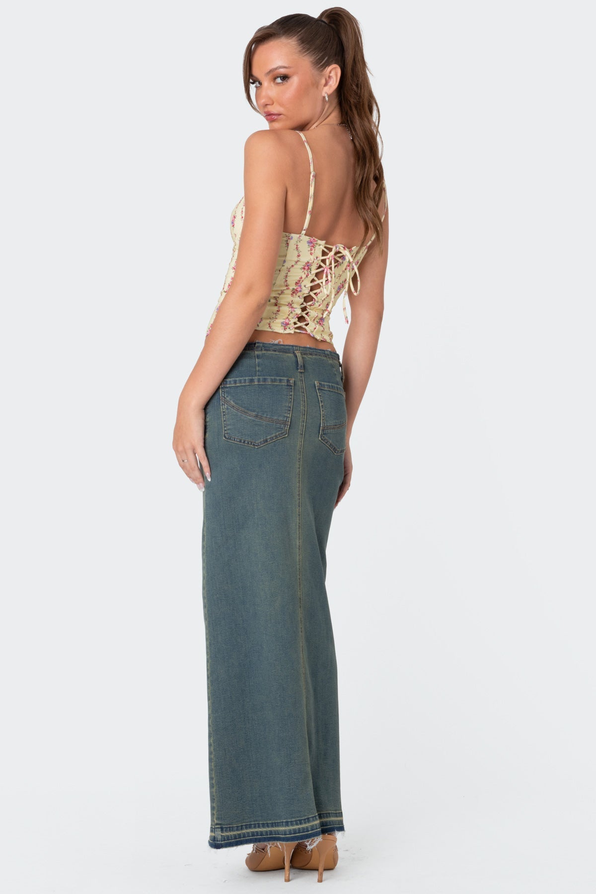 SOLENE PRINTED CORSET TOP