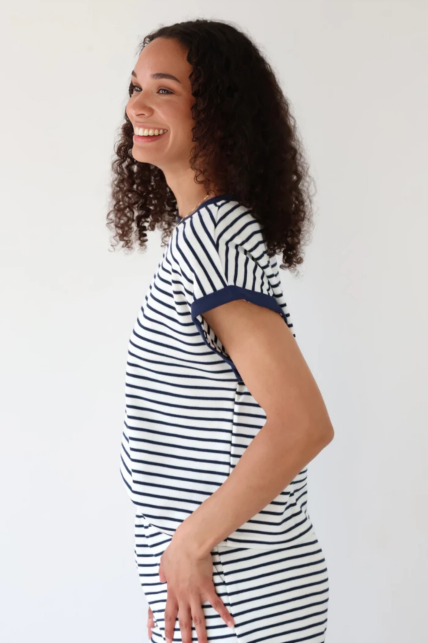 Navy Striped Set
