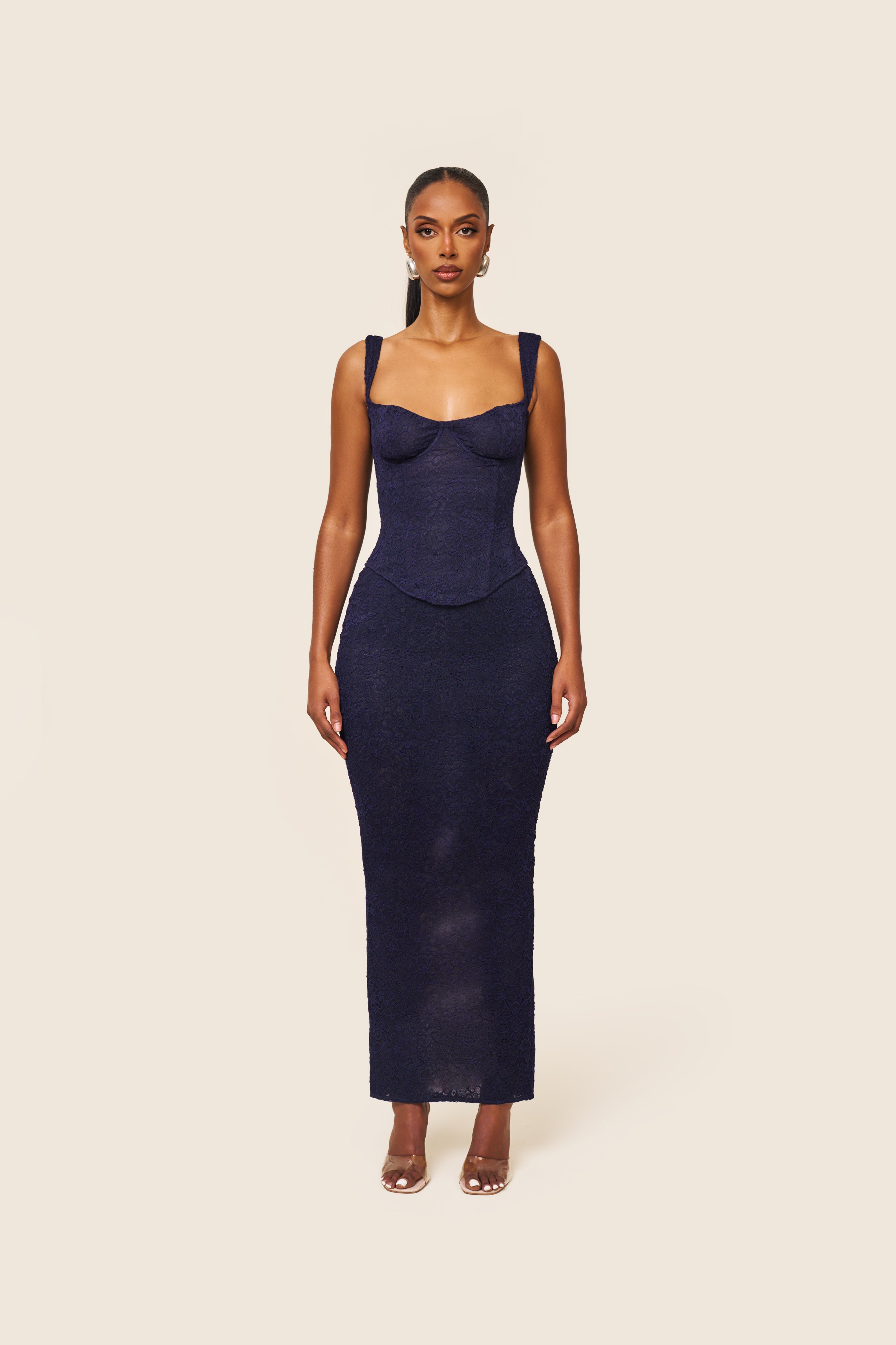 CHICIME | The Cinched Lace maxi skirt