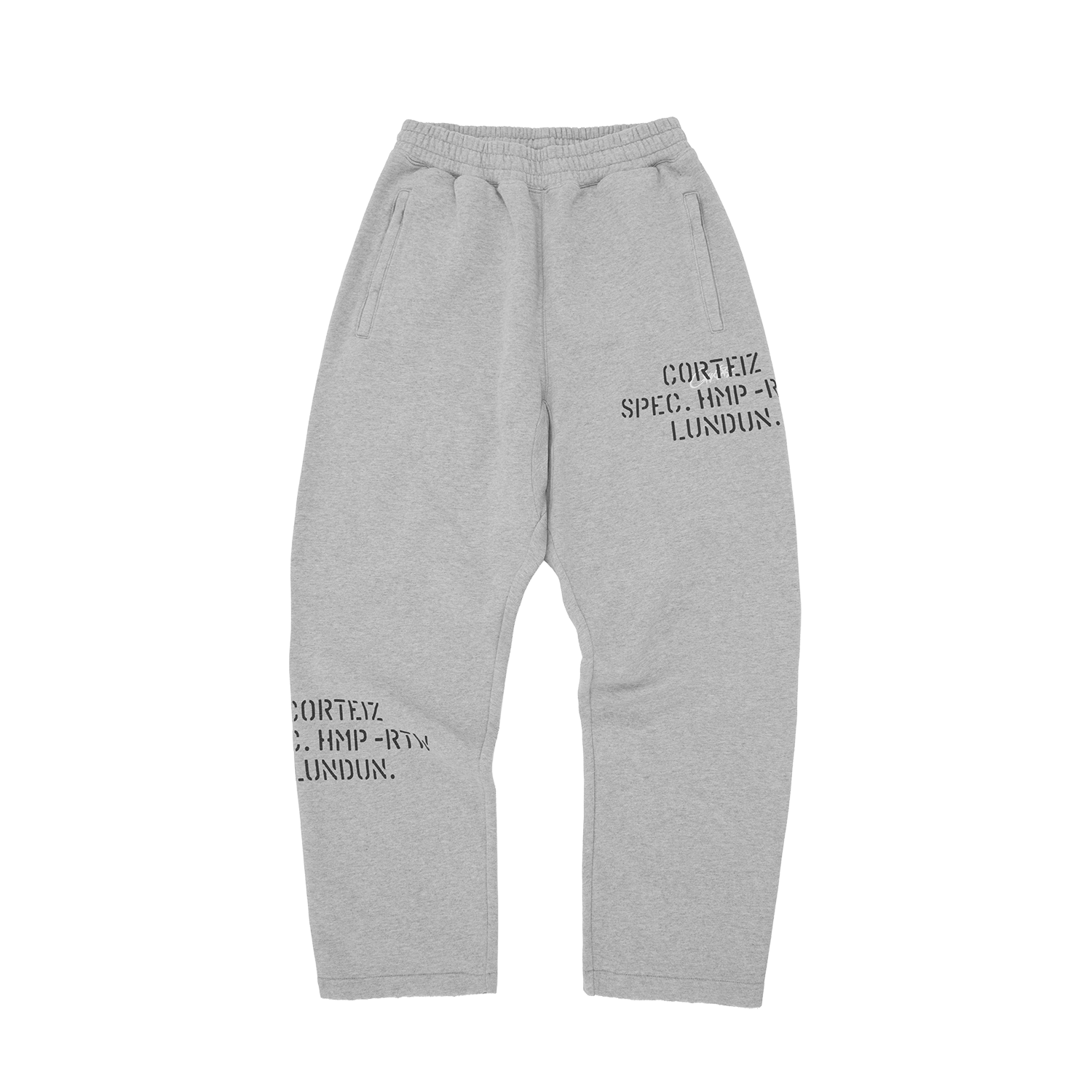 HMP STENCIL OPEN HEM PANT [LIGHT HEATHER]