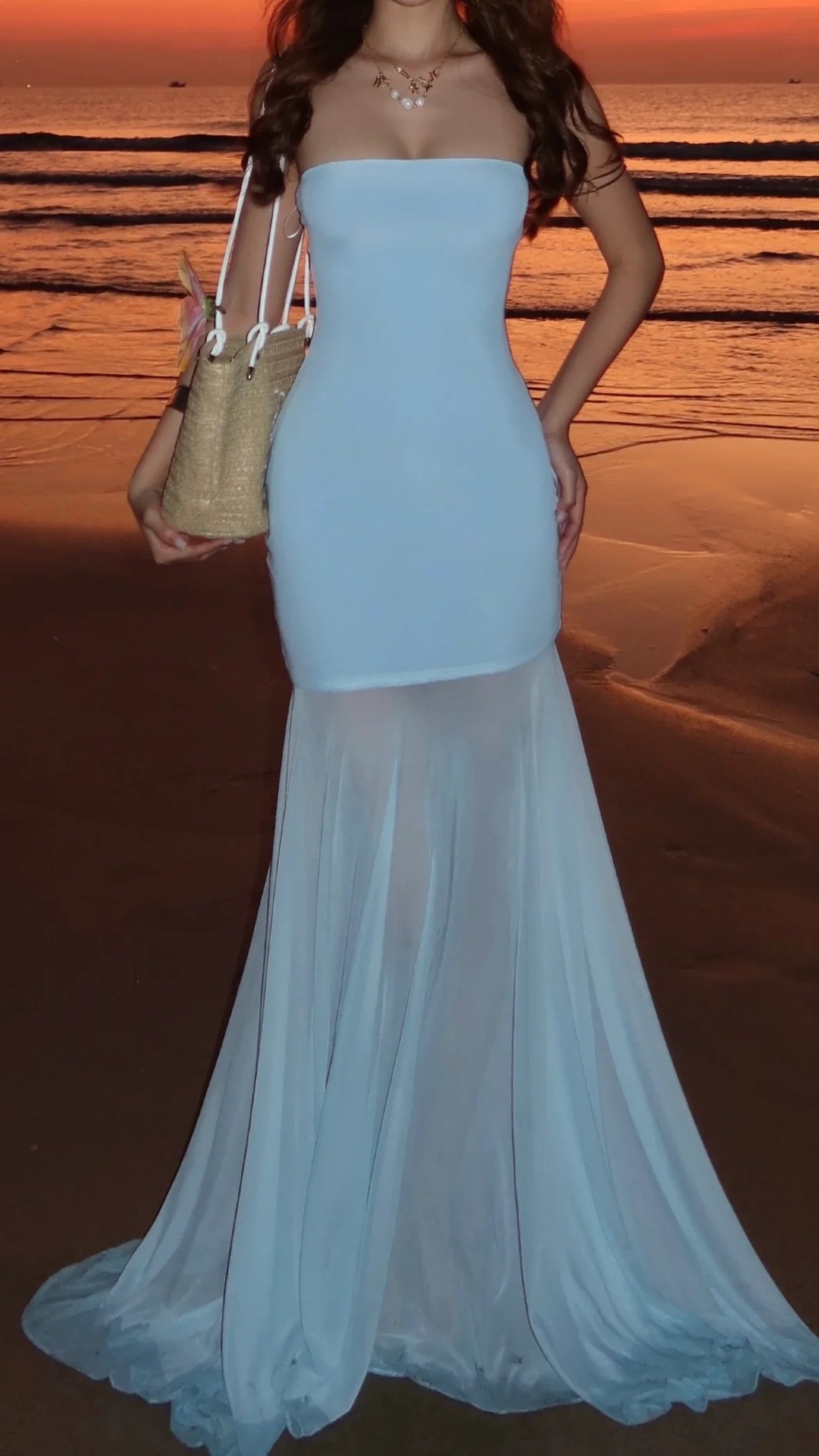 FLOWY MESH DRESS