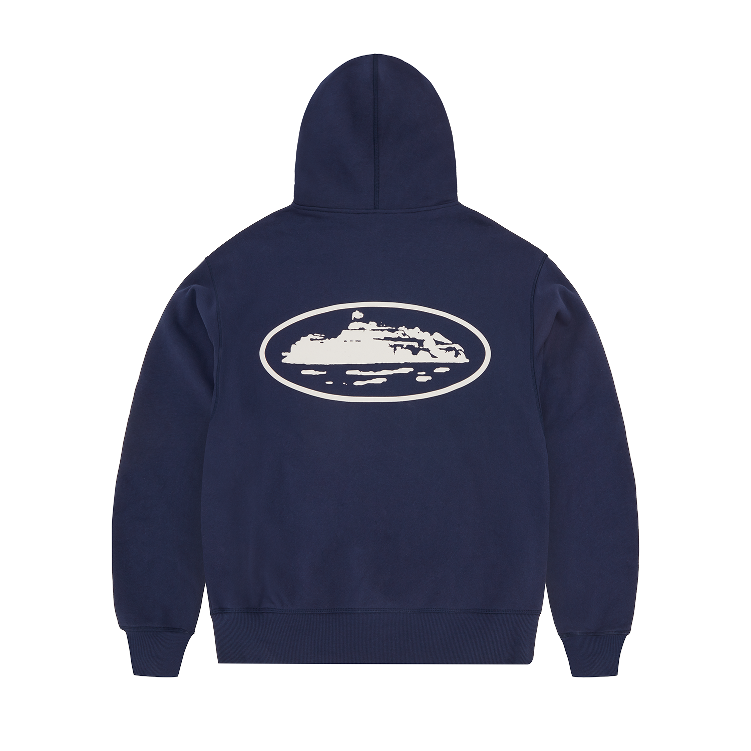 ISLAND PUFF PRINT ZIP HOODIE [NAVY]
