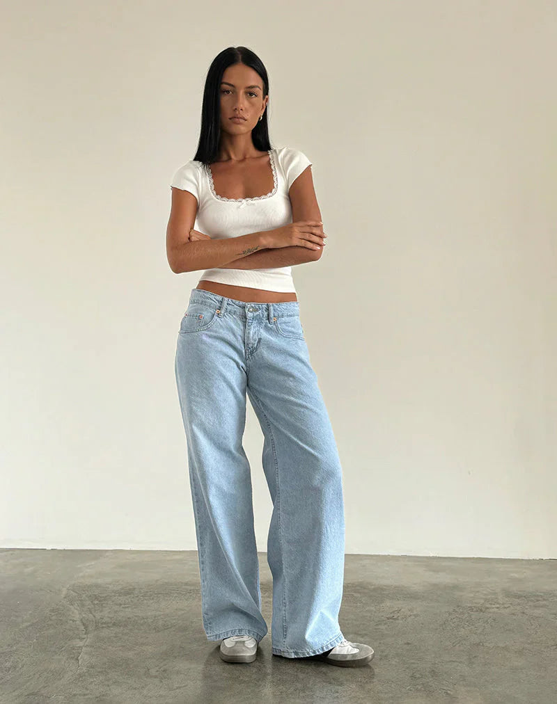 ROOMY EXTRA WIDE LOW RISE JEANS