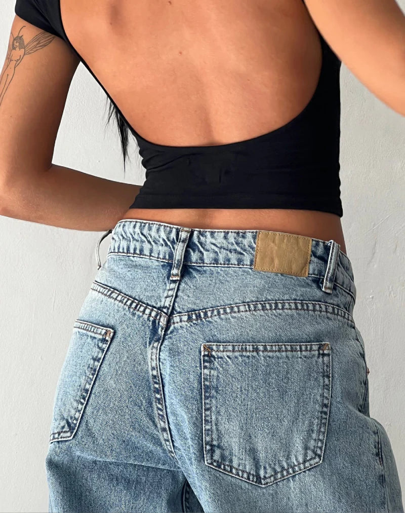 ROOMY EXTRA WIDE LOW RISE JEANS