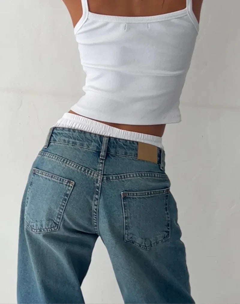 ROOMY EXTRA WIDE LOW RISE JEANS