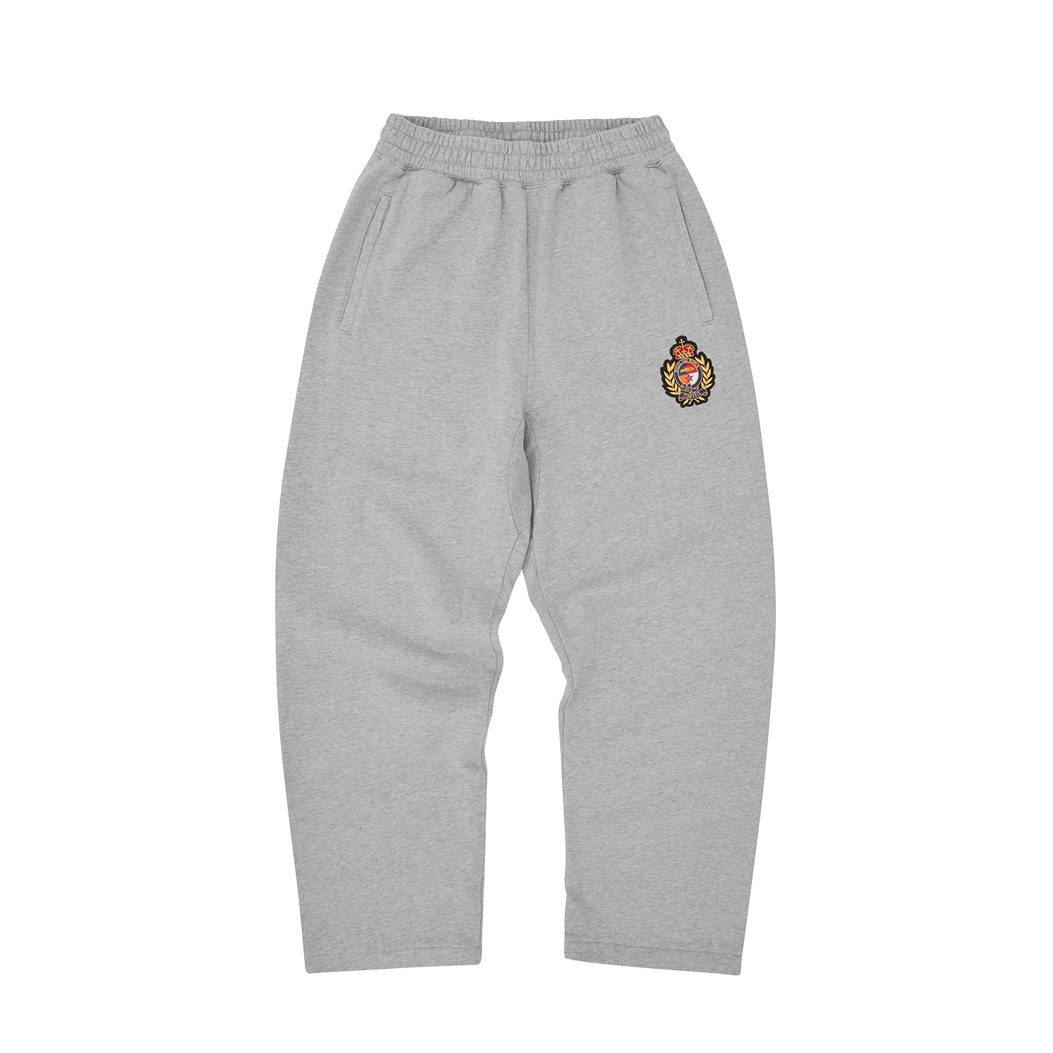 ROYALE CREST OPEN HEM SWEATPANT [HEATHER GREY]