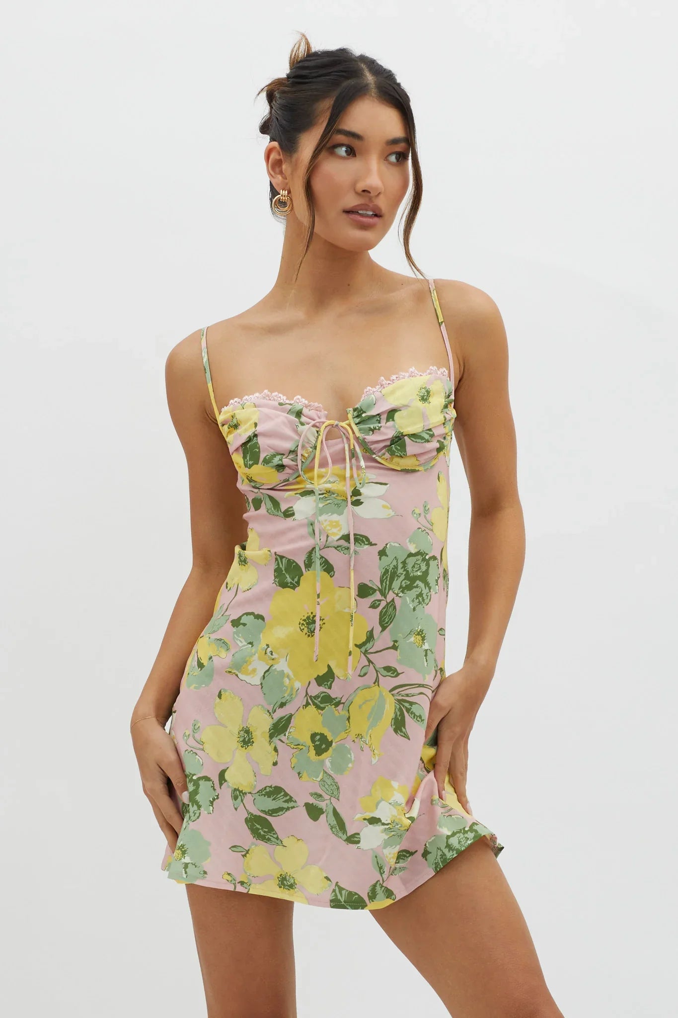 FLORAL FORTUNE MINI DRESS