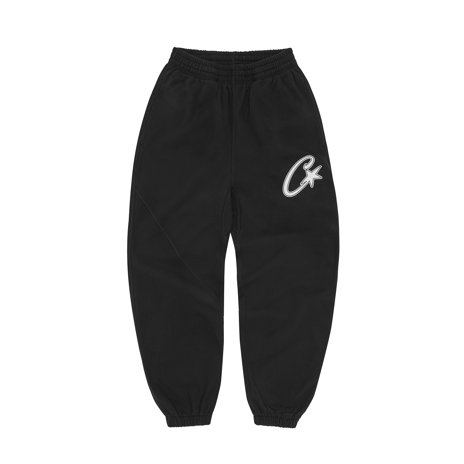 SATIN C STAR APPLIQUÉ BOTTOMS [BLACK]