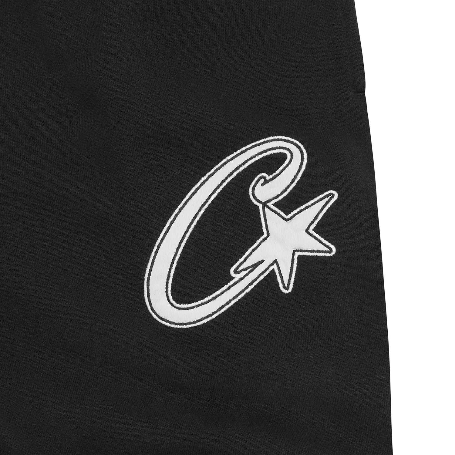 SATIN C STAR APPLIQUÉ BOTTOMS [BLACK]
