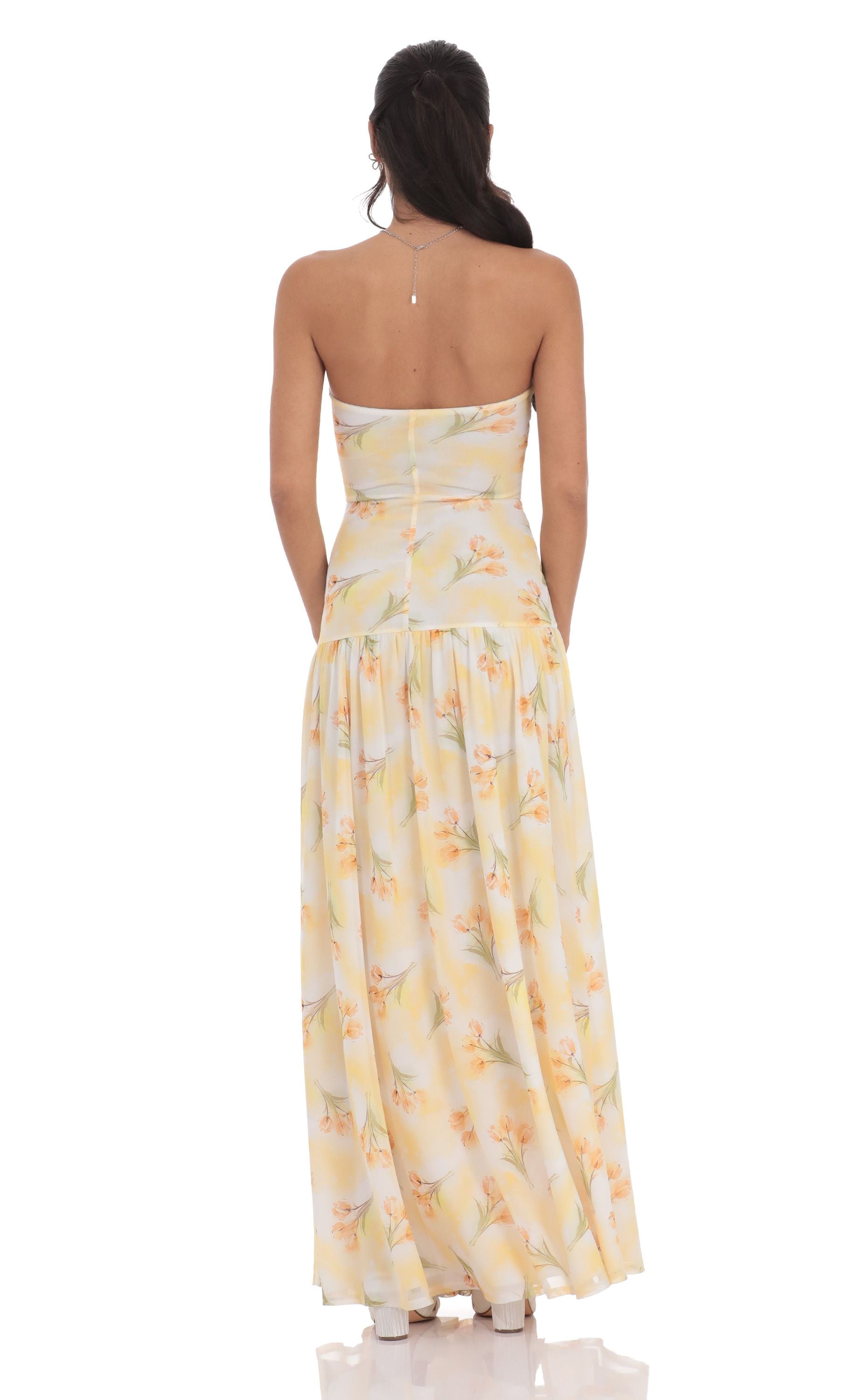 SOLARA FLORAL DROP WAIST DRESS