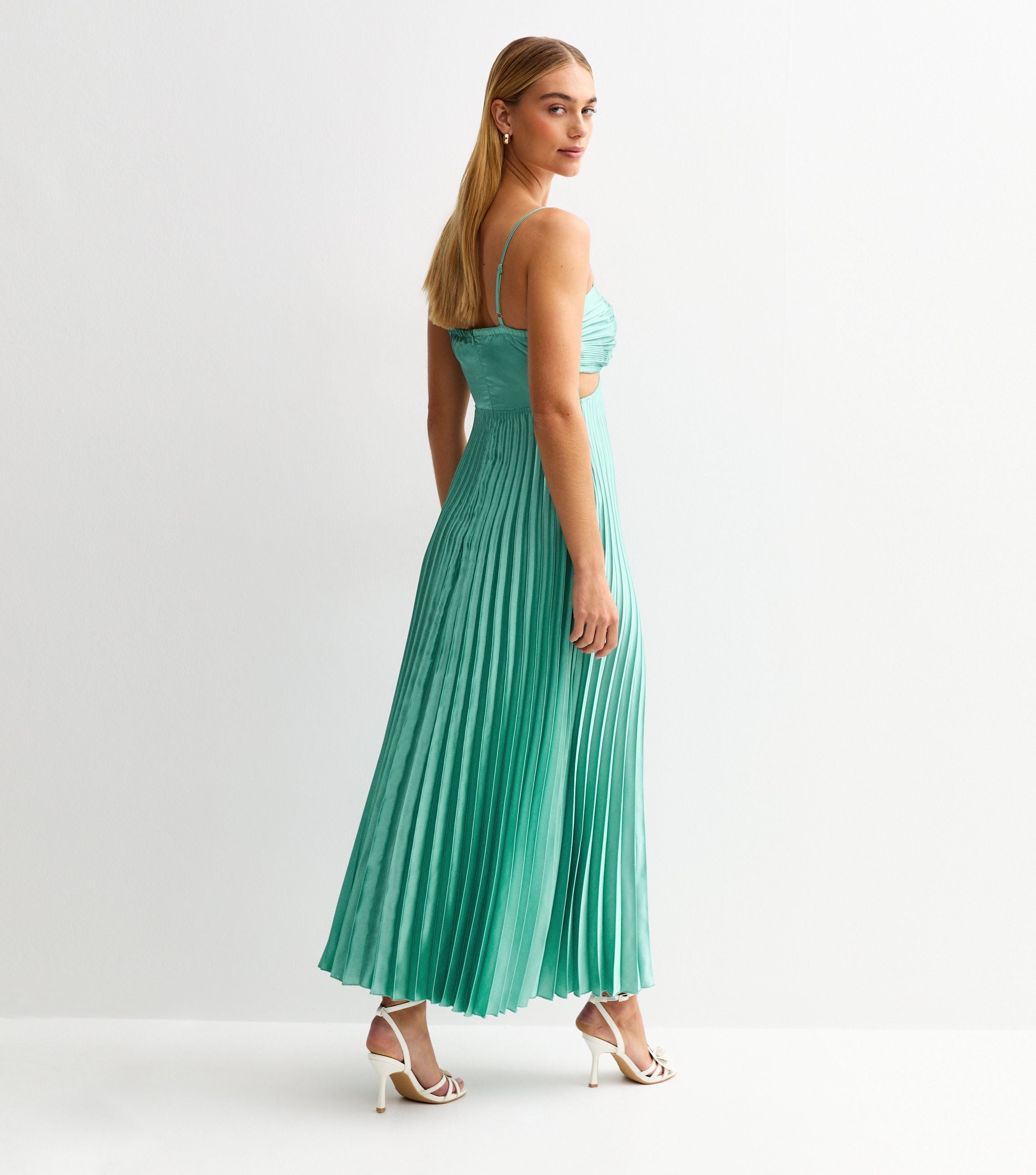 Plisse Midi Dress