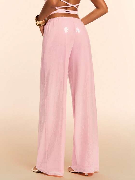 Pink Sequin Pants