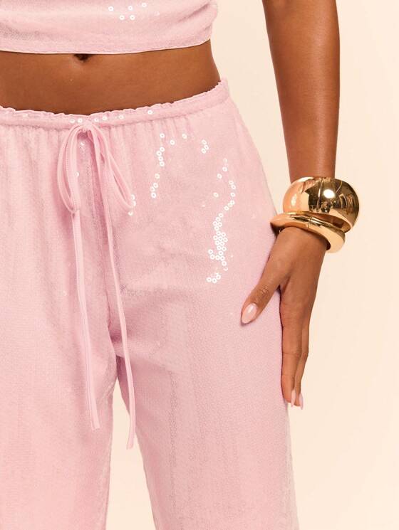 Pink Sequin Pants